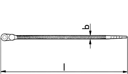 Kabelbinder - natur - mit Befestigungsöse - 198 X 4,8 mm (L x B)