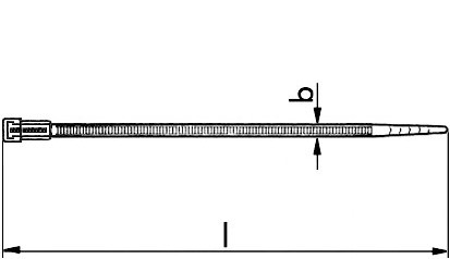 Kabelbinder - natur - lösbar - 200 X 7,5 mm (L x B)