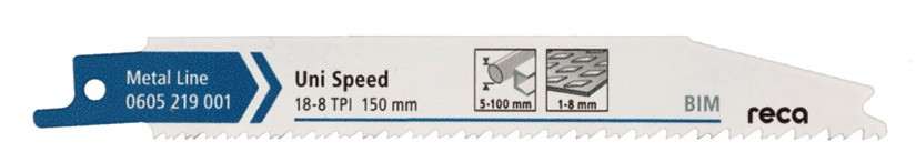 RECA Säbelsägeblatt Uni Speed Met 18/8 Zoll 150 mm