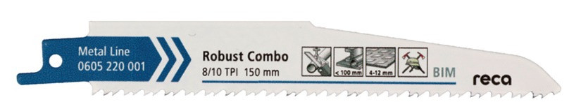 RECA Sägesäbelblatt Robust Combo Met 8/10 Zoll 150 mm