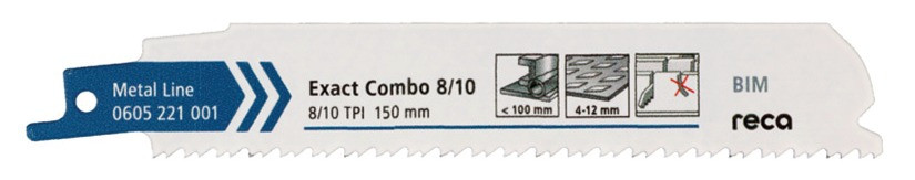 RECA Säbelsägelblatt Ex Combo Met 8/10 Zoll 150 mm