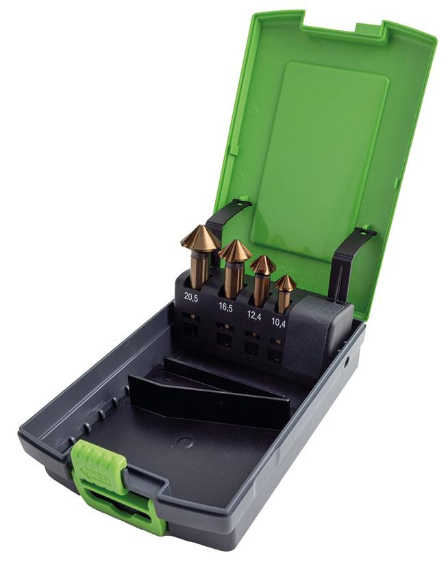 RECA QUATTRO Kegelsenker Satz 90° 4-teilig HSSx-O
