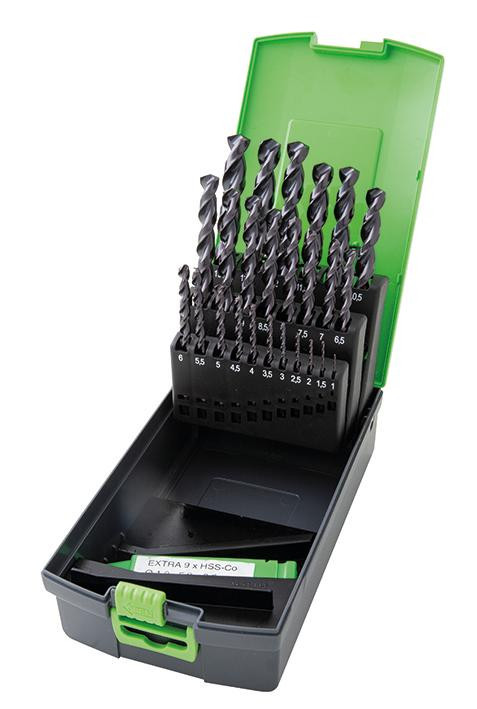 RECA ultra plus Spiralbohrer Kassette 34-teilig HSS-Co5 DIN 338-N Tieflochspirale