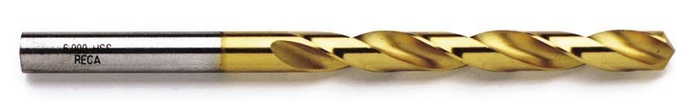 RECA Spiralbohrer HSS-TIN DIN 338-N Durchmesser 5,0 mm Zylinderschaft