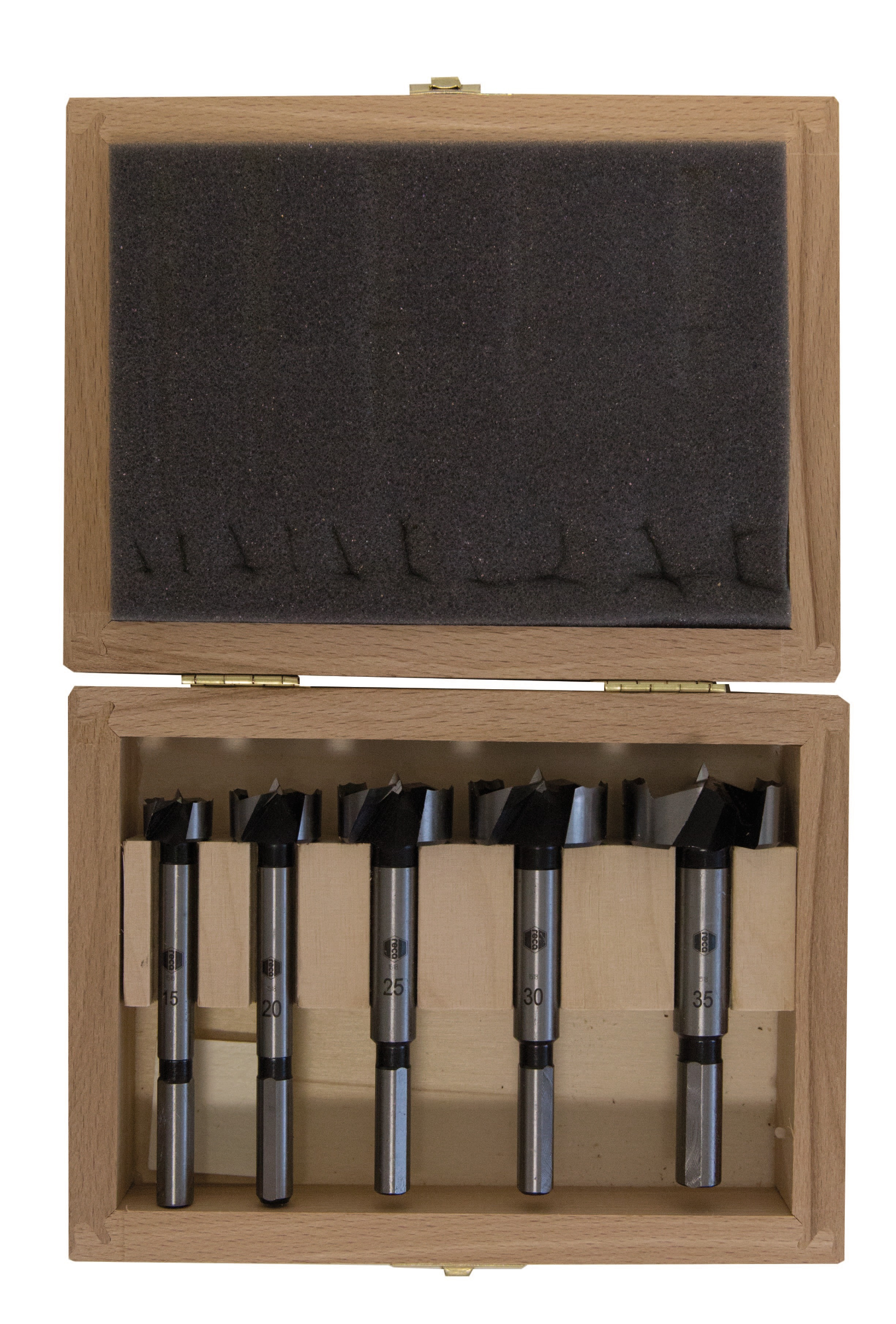 RECA Wave-Cutter Forstnerbohrer-Satz für Holz, Kunststoff, MDF, 5-teilig