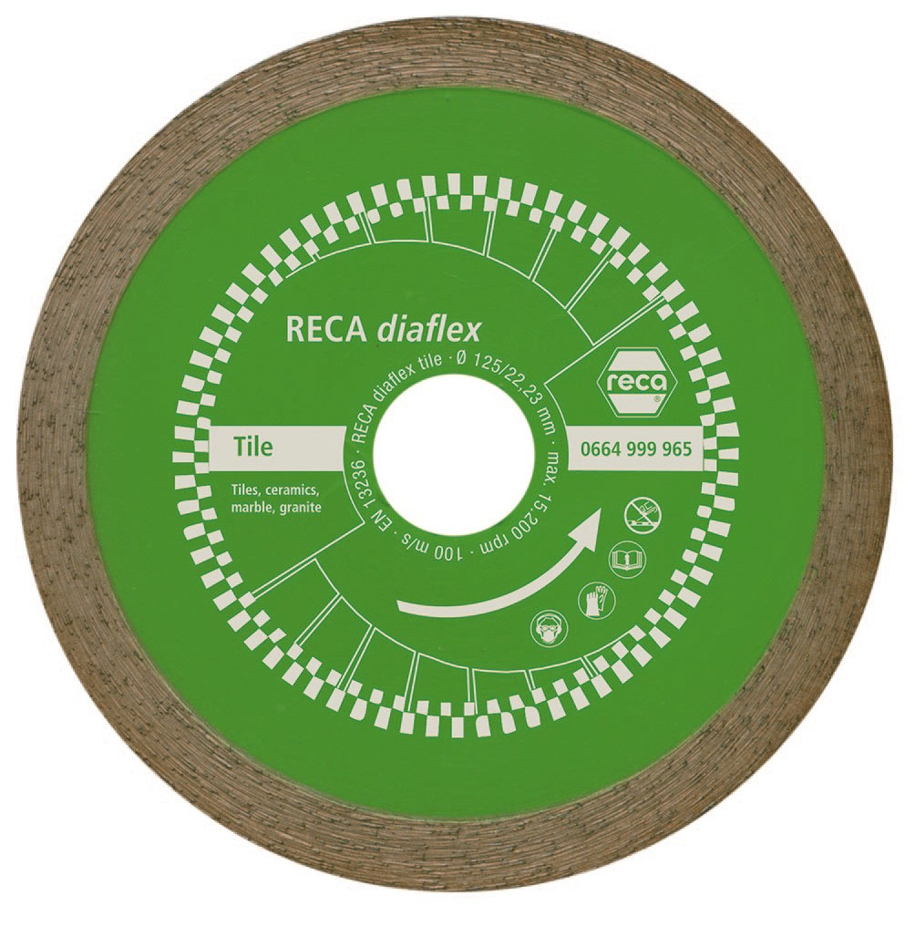 RECA diaflex Tile, Fliesenscheibe, Ø 125 mm, Bohrung Ø 22,23 mm