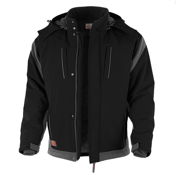 QUALITEX Winter Softshell Jacke 201045 Schwarz/Grau Gr. L