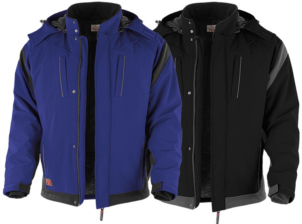 QUALITEX Winter Softshell Jacke 201045 Schwarz/Grau Gr. L