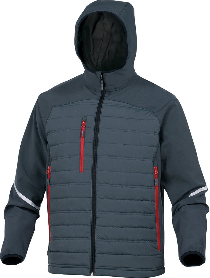 DELTA Jacke aus Softshell Polyester/Elasthan Motion Grau Gr. S