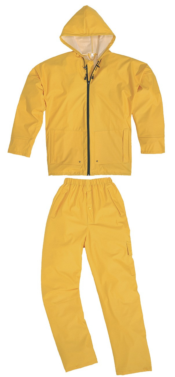 Regenanzug (Jacke + Hose) Gelb Gr. M