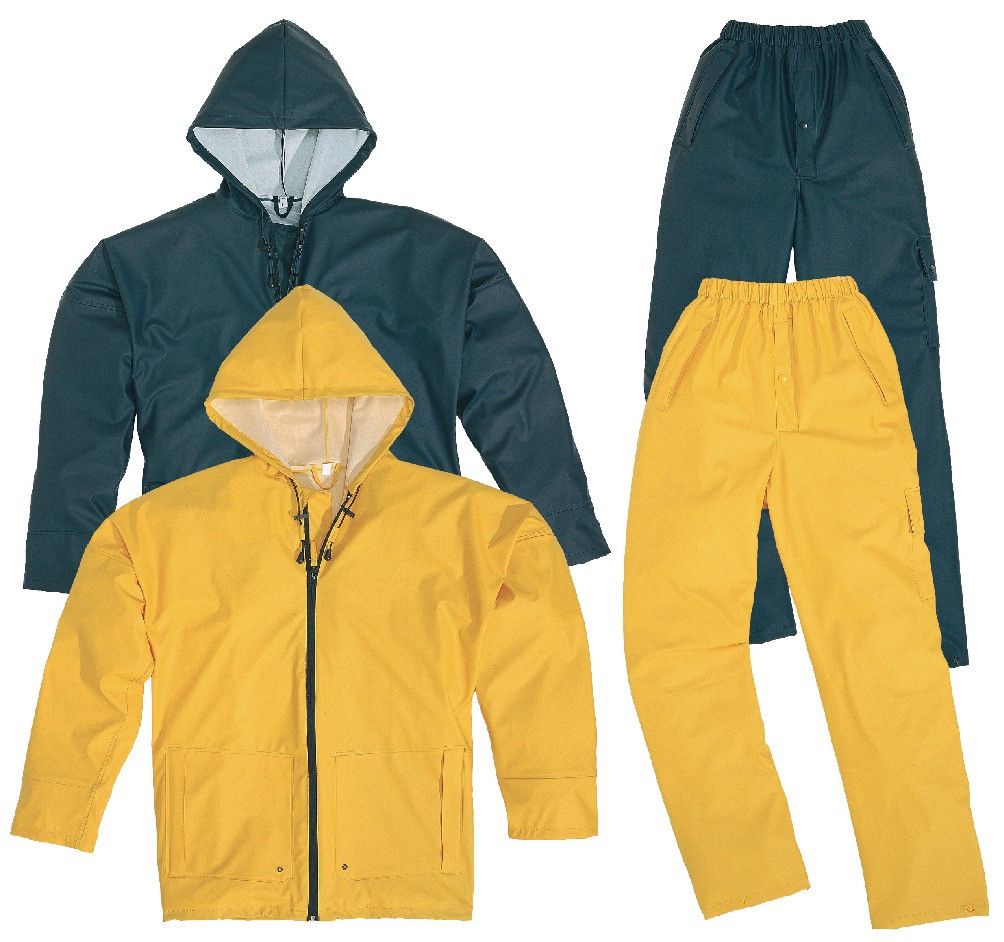 Regenanzug (Jacke + Hose) Gelb Gr. M