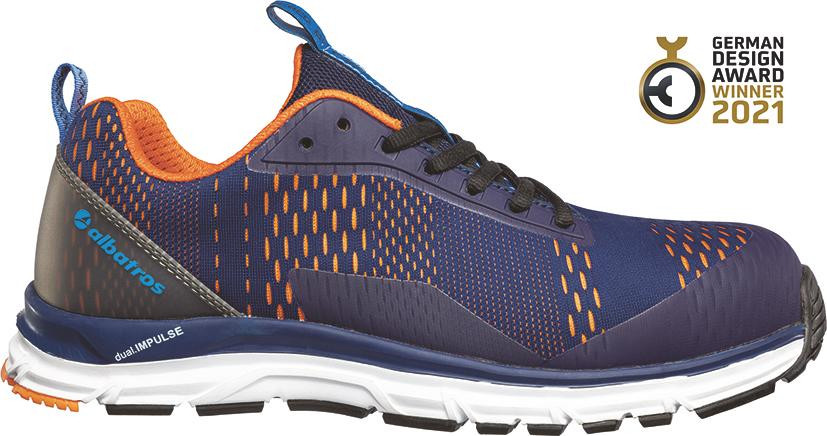 ALBATROS Schuh AER55 Impulse Blue Orange S1P Gr. 39