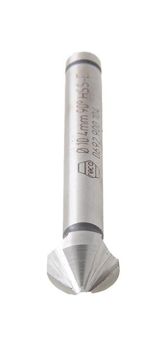 RECA Kegelsenker 3-Schneiden 90 Grad HSS Co5 10,4 mm