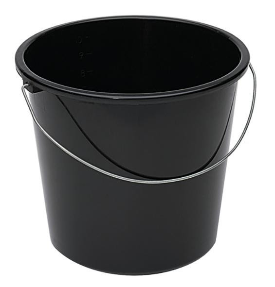 Baueimer Profi Kunststoff Schwarz 20L ohne Nasenbügel