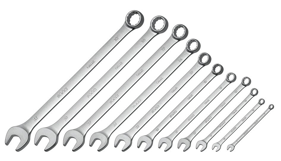 RECA Ringmaulschlüssel-Satz lange Ausführung DIN 3113 11-teilig (SW 8-32 mm)