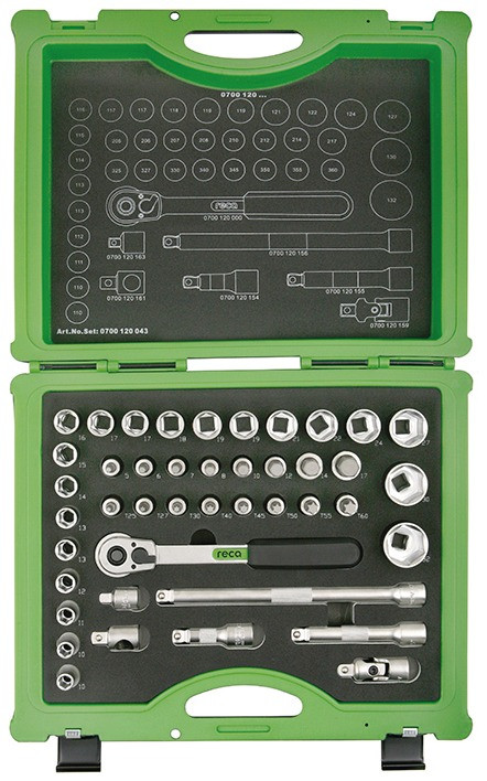 RECA Steckschlüssel Satz 1/2" 43-teilig