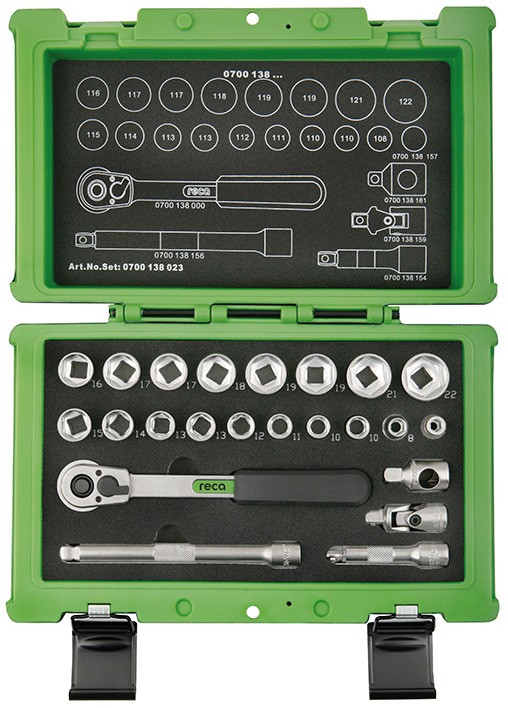 RECA Steckschlüssel-Satz 3/8" 23-teilig