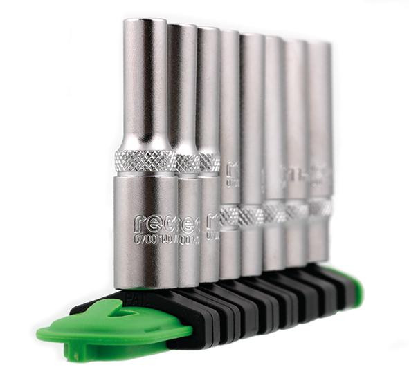 RECA Steckschlüssel Klemmleiste 1/4" 8-teilig PAK =2 ST für max. 8 Steckschlüssel