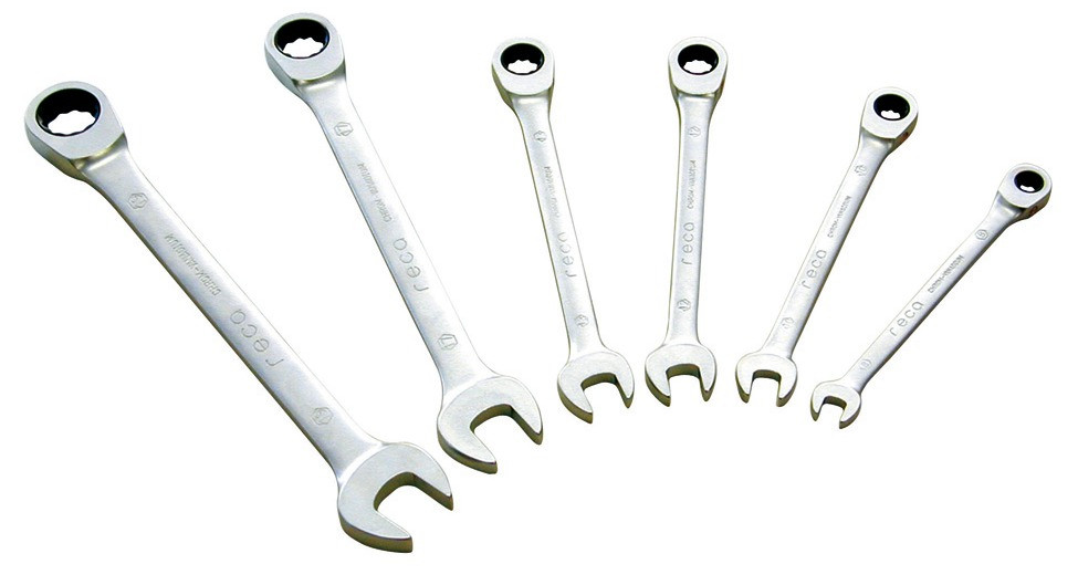 RECA Ringratschenschlüssel-Satz SW 8-19 mm 6-teilig in Rolltasche