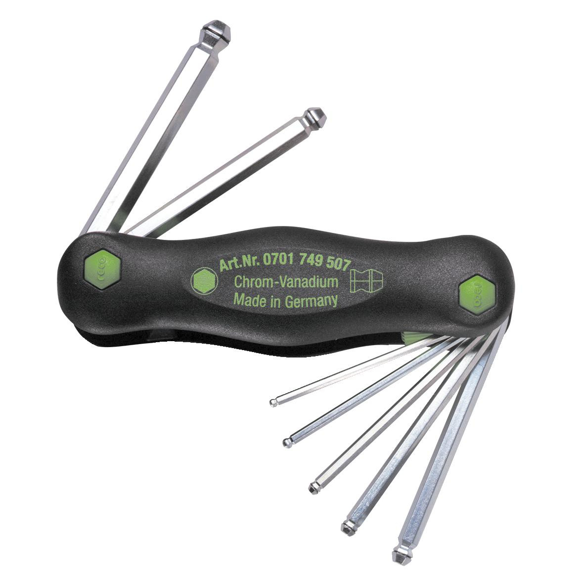 RECA Compact-Kugelkopf-Inbusstiftschlüssel-Satz 2-8 mm