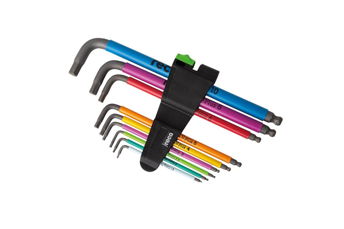 Stiftschlüssel-Satz Multicolor Innensechskant mit Haltefunktion 9-teilig