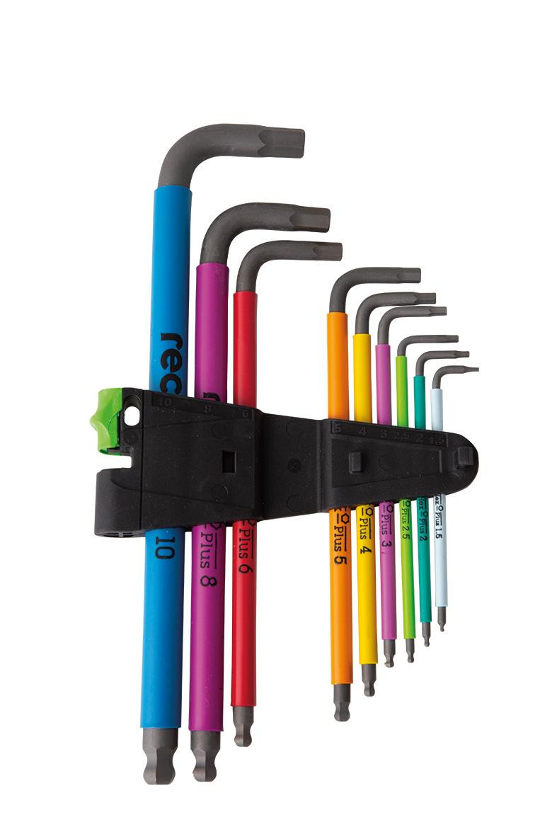 Stiftschlüssel-Satz Multicolor Innensechskant mit Haltefunktion 9-teilig