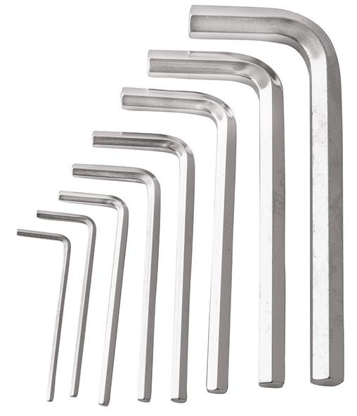 Innensechskant-Stiftschlüssel-Satz, 8-teilig 5/64-3/8," in PVC-Tasche