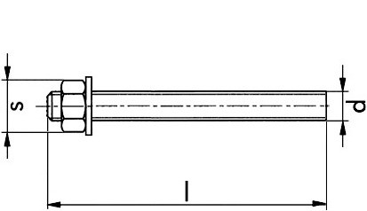 Ankerstange VMU-A - 5.8 - verzinkt blau - M 16 X 205