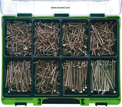RECA Sortiment - sebS - Holz/Holz - verzinkt gelb - TX - 1000-teilig