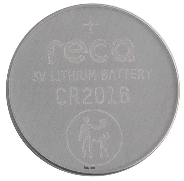 RECA Knopfzelle 3V CR 2016 ( DL2016, BR2016)