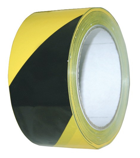 Klebeband PVC 50 mm x 66m gelb/Schwarz