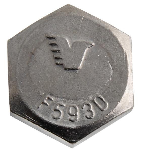 Sechskantschraube ASME-B18.2.1 - F593D - blank - 3/4 ZO - 10UNC X 1 ZO