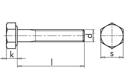 Sechskantschraube ISO 4014 - A4-70 - M10 X 60 - ADW7/2