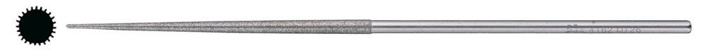Diamant-Nadelfeile 140 mm D 126 rund