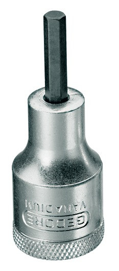 Innen-6-kt-Schraubendreher-Eins. GEDORE-Vanadium, 1/2" Antrieb, IN19 Sw 4 mm