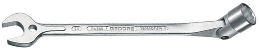 Maul-Steckschlüssel mit beweglichen Steckschlüsselende GEDORE 534 Sw 16 mm
