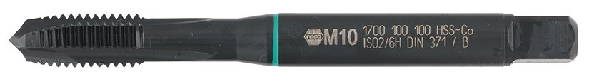 RECA Maschinengewindebohrer DIN 371-B HSS-CO grün Durchgangslöcher M10