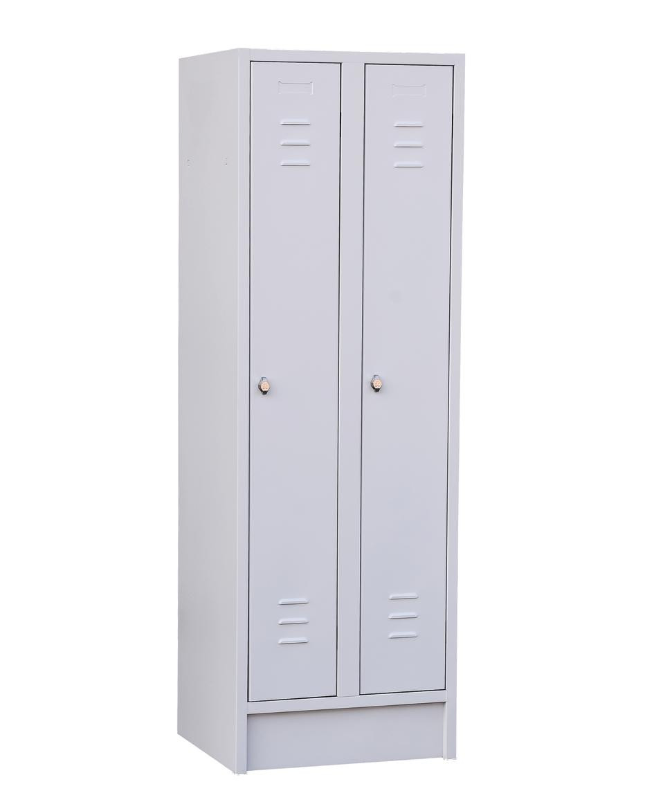 Garderobenschrank Stahlblech, 2 x getrennte Abteile 300 mm, 1800 x 600 x 500 mm