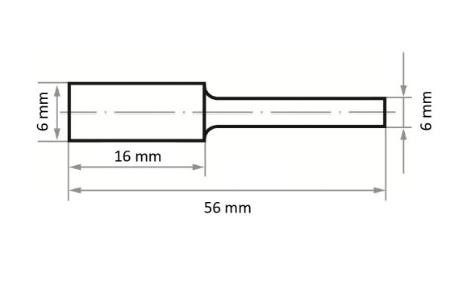 HSS-Fräser AS Zylinderform 6x16 mm Schaft 6 mm Verzahnung 3