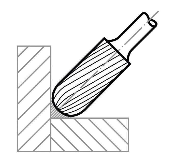 HSS-Fräser C Walzenrundform 6x20 mm Schaft 6 mm Verzahnung 3