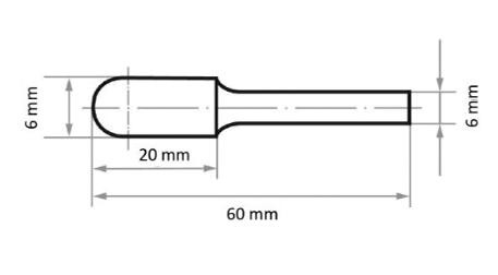 HSS-Fräser C Walzenrundform 6x20 mm Schaft 6 mm Verzahnung 3