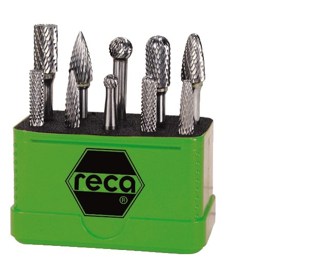 RECA Hartmetall-Frässtifte-Satz, 3-teilig kreuzverzahnt Schaft 6 mm