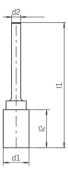 RECA Hartmetall-Frässtifte Zylinderform mit Stirnverzahnung ohne Spanbrecher Durchmesser x Länge 6 x 16 mm mit 6 mm Schaft