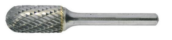 RECA Hartmetall-Frässtifte Kugelzylinderform kreuzverzahnt Durchmesser x Länge 10 x 20 mm mit 6 mm Schaft