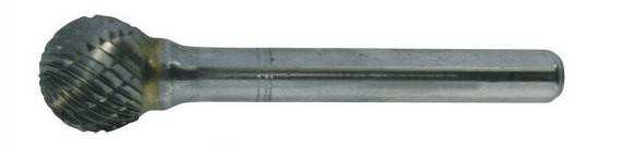RECA Hartmetall-Frässtifte Kugelform kreuzverzahnt Durchmesser x Länge 6 x 5 mm mit 6 mm Schaft