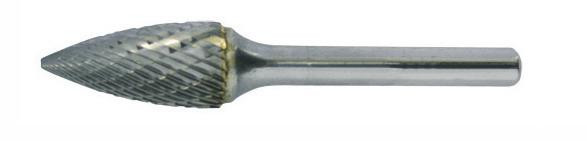 RECA Hartmetall-Frässtifte Kugelform kreuzverzahnt Durchmesser x Länge 10 x 9 mm mit 6 mm Schaft