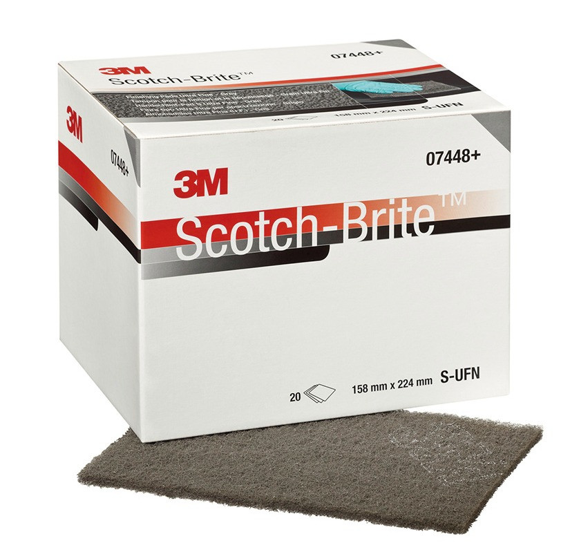 3M Scotch Brite Handpad Schleifvlies 7448 S/UFN grau