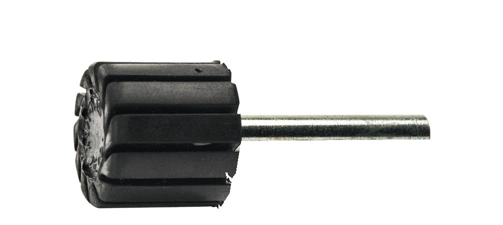 Gummikörper Durchmesser 100 x 40 mm mit Stahlschaft 8 mm