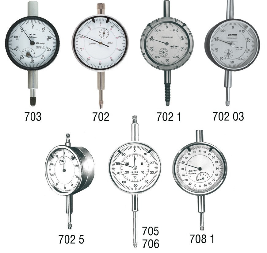 Präzisions-Messuhren, Ausführung: Standard, Messbereich 5 mm