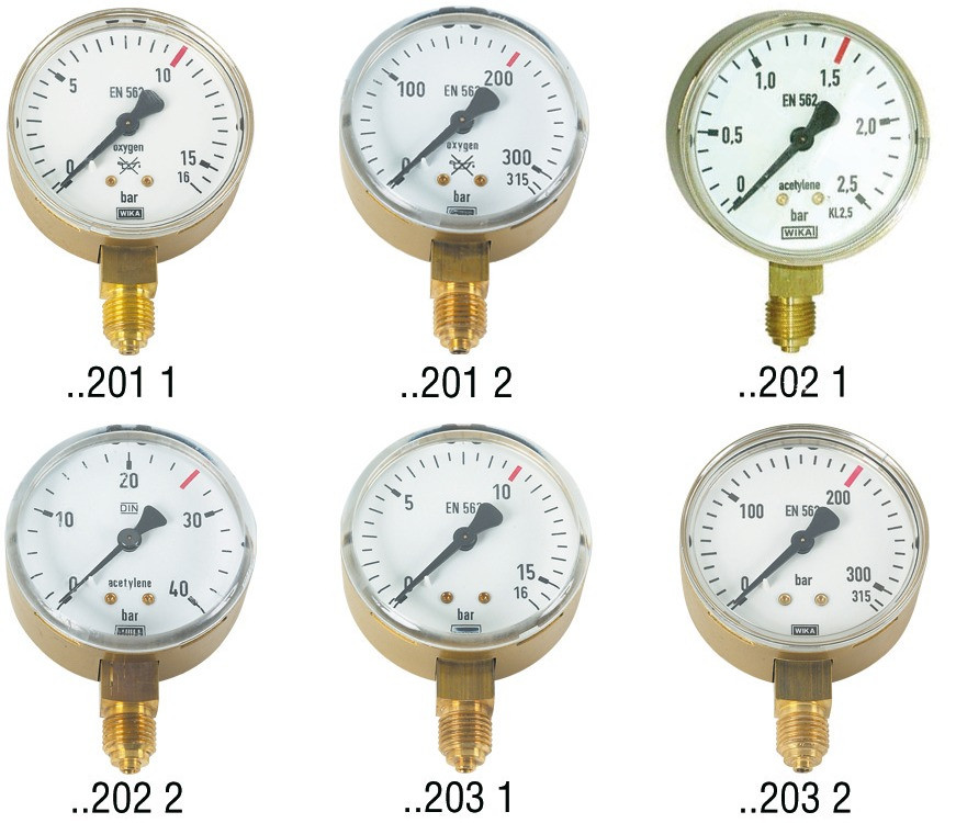 Lorch Manometer für Sauerstoff 200/315 bar